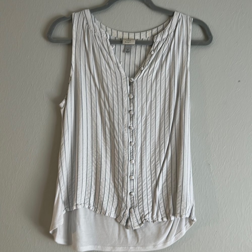 Pinstriped tank top shirt